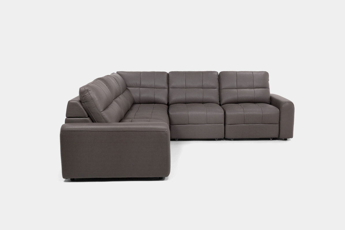 BRYCE0221:Bryce 5 Piece Power Sliding Sectional With Power Armless Slider, Front