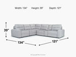 BRYCE0108:Bryce 6 Piece Power Sectional, 