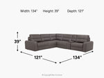 BRYCE0208:Bryce 6 Piece Power Sectional, 