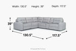 BRYCE0108:Bryce 6 Piece Power Sectional,
