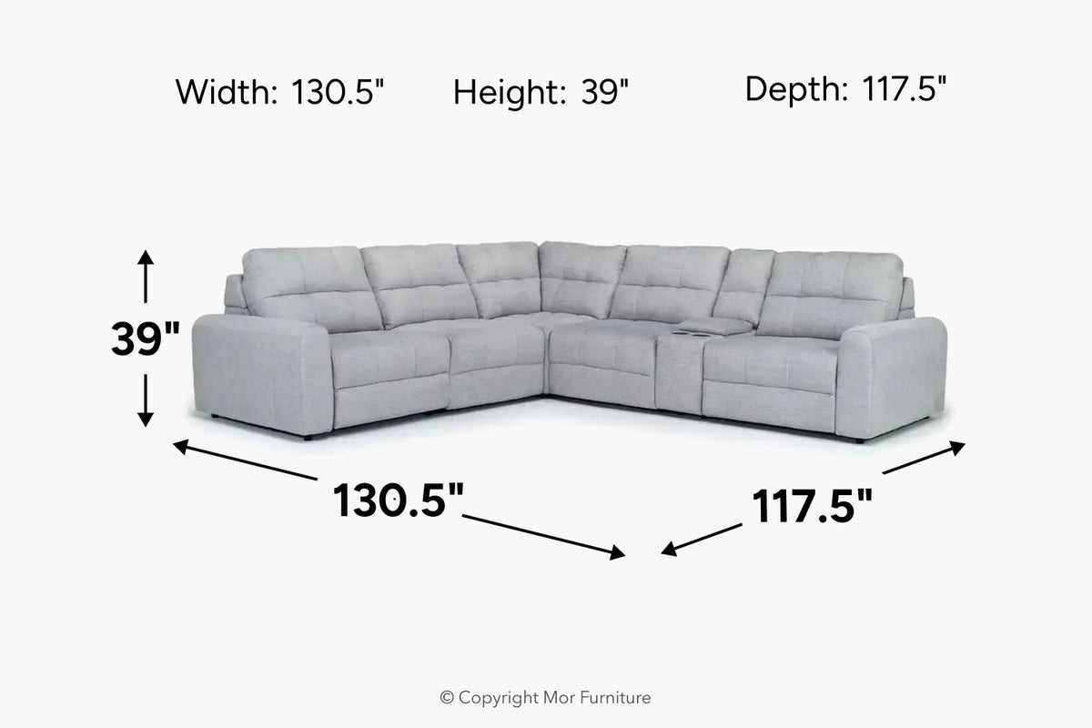 BRYCE0108:Bryce 6 Piece Power Sectional,