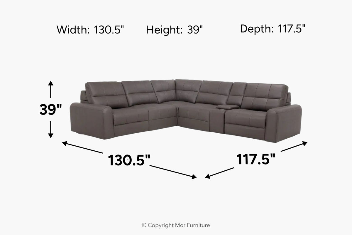 BRYCE0208:Bryce 6 Piece Power Sectional,
