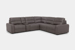 BRYCE0222:Bryce 6 Piece Power Sliding Sectional With Power Armless Slider, Angled