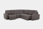 BRYCE0222:Bryce 6 Piece Power Sliding Sectional With Power Armless Slider, Angled