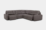 BRYCE0222:Bryce 6 Piece Power Sliding Sectional With Power Armless Slider, Angled