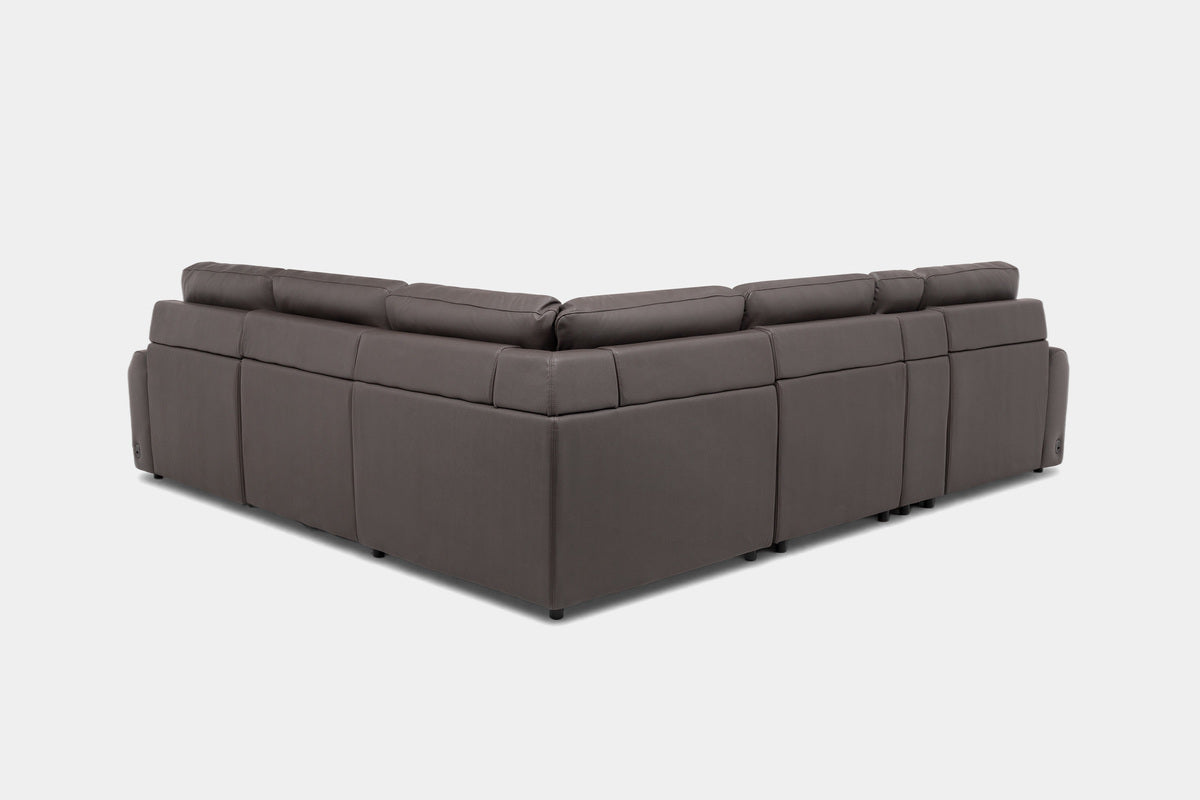 BRYCE0222:Bryce 6 Piece Power Sliding Sectional With Power Armless Slider, Back