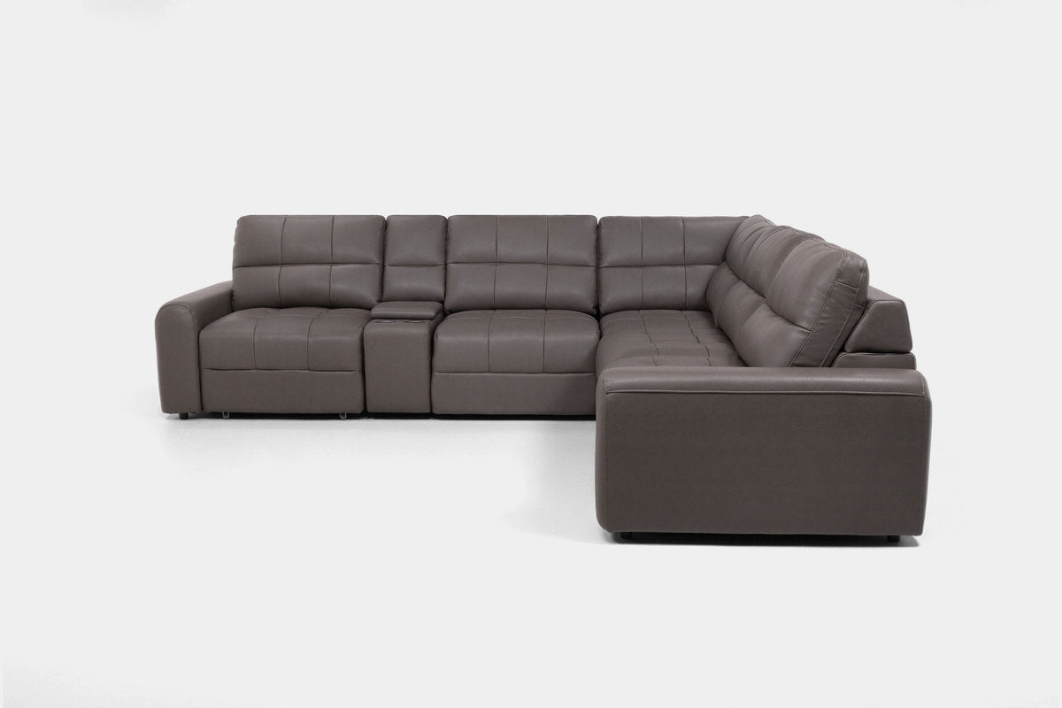 BRYCE0222:Bryce 6 Piece Power Sliding Sectional With Power Armless Slider, Front