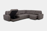 BRYCE0224:Bryce 6 Piece Power Sliding Sectional With Chaise & Armless Slider, Open