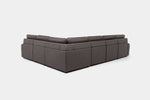 BRYCE0224:Bryce 6 Piece Power Sliding Sectional With Chaise & Armless Slider, Back