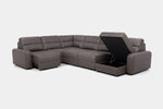 BRYCE0225:Bryce 6 Piece Power Sliding Sectional With Chaise & Armless Slider, Open
