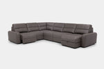 BRYCE0225:Bryce 6 Piece Power Sliding Sectional With Chaise & Armless Slider, Angled