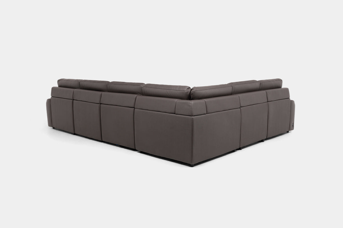 BRYCE0225:Bryce 6 Piece Power Sliding Sectional With Chaise & Armless Slider, Back