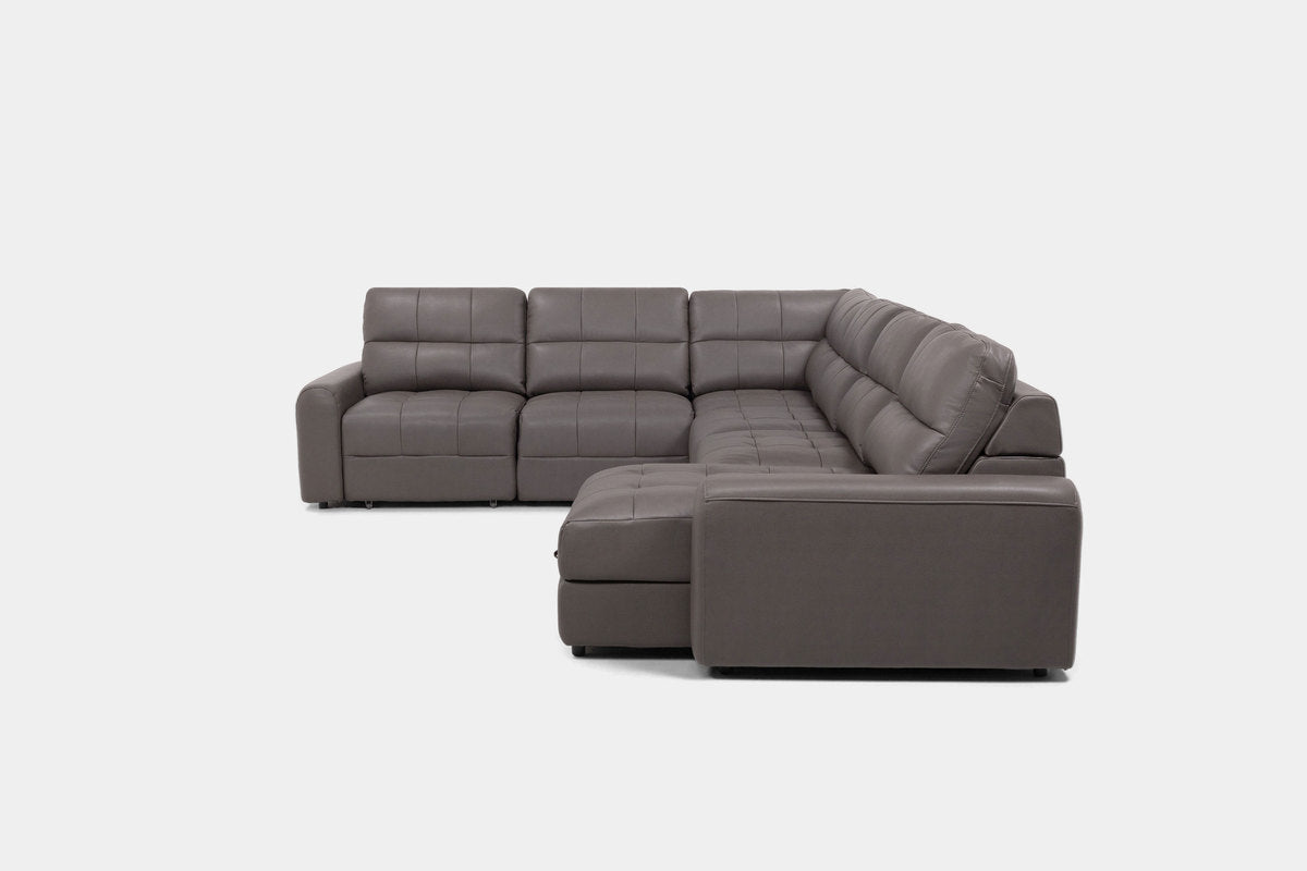 BRYCE0225:Bryce 6 Piece Power Sliding Sectional With Chaise & Armless Slider, Front