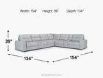 BRYCE0111:Bryce 7 Piece Power Sectional, 