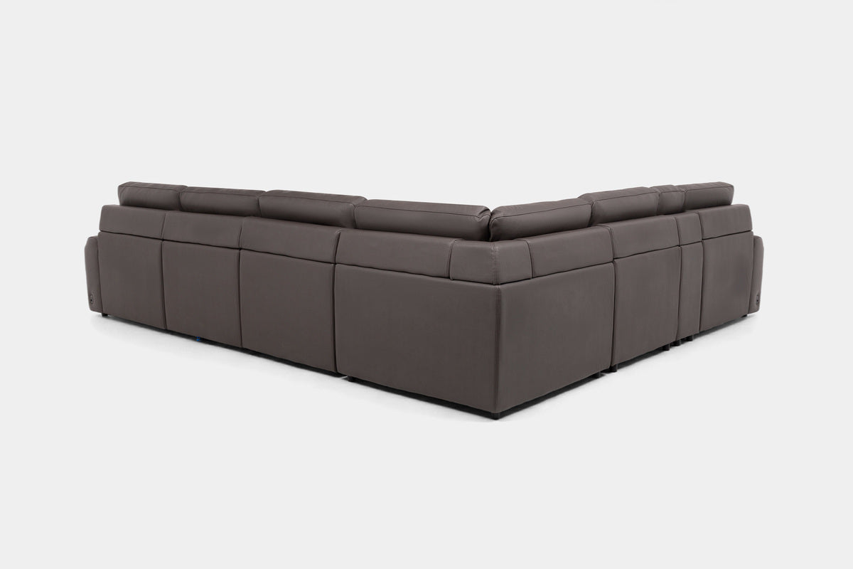 BRYCE0223:Bryce 7 Piece Power Sliding Sectional With Armless Slider, Back