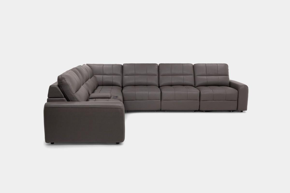 BRYCE0223:Bryce 7 Piece Power Sliding Sectional With Armless Slider, Front