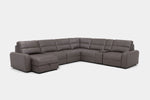 BRYCE0226:Bryce 7 Piece Power Sliding Sectional With Chaise & Armless Slider, Angled