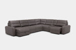 BRYCE0226:Bryce 7 Piece Power Sliding Sectional With Chaise & Armless Slider, Angled