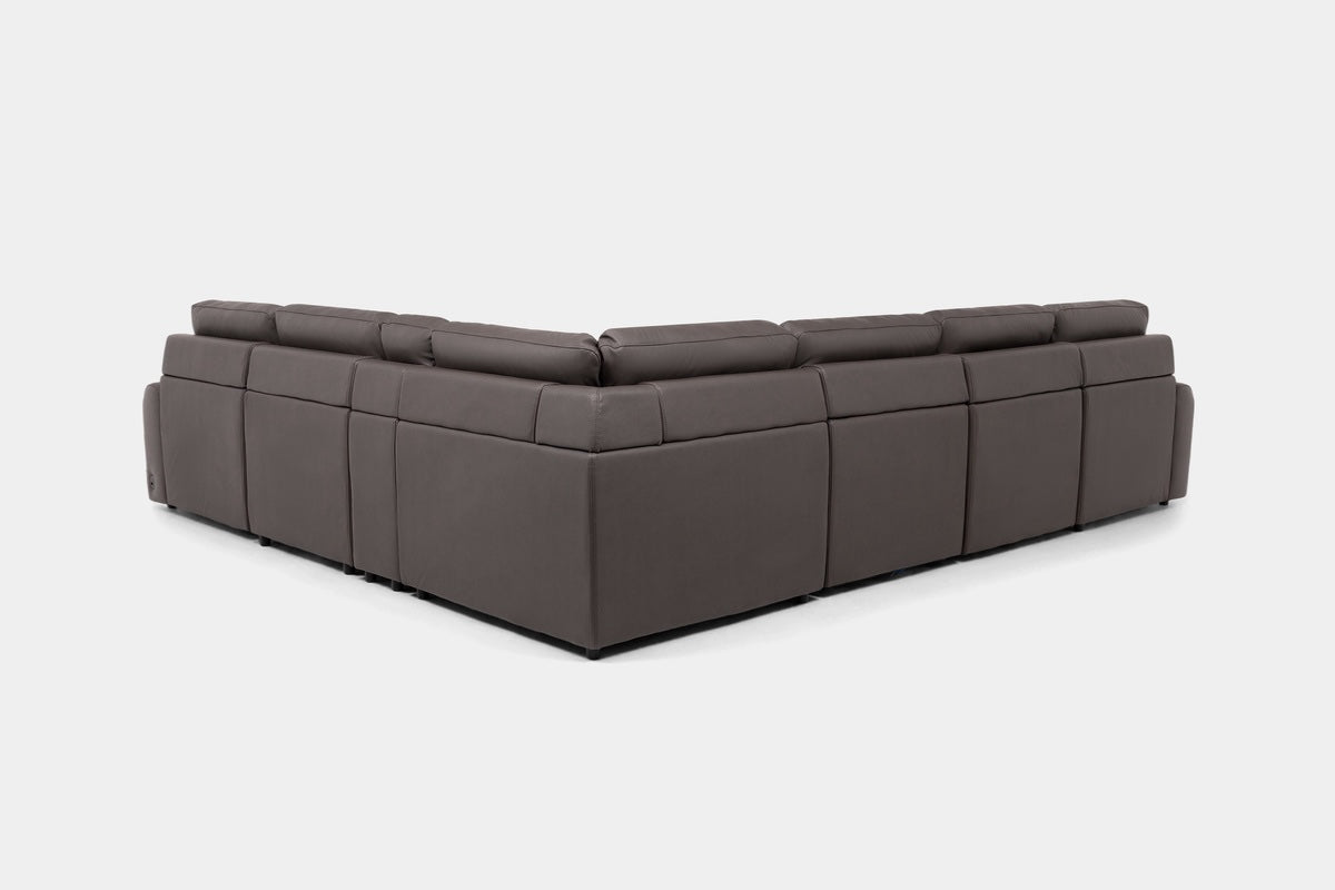 BRYCE0226:Bryce 7 Piece Power Sliding Sectional With Chaise & Armless Slider, Back
