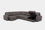 BRYCE0227:Bryce 7 Piece Power Sliding Sectional With Chaise & Armless Slider, Open