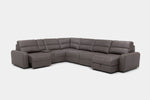 BRYCE0227:Bryce 7 Piece Power Sliding Sectional With Chaise & Armless Slider, Angled