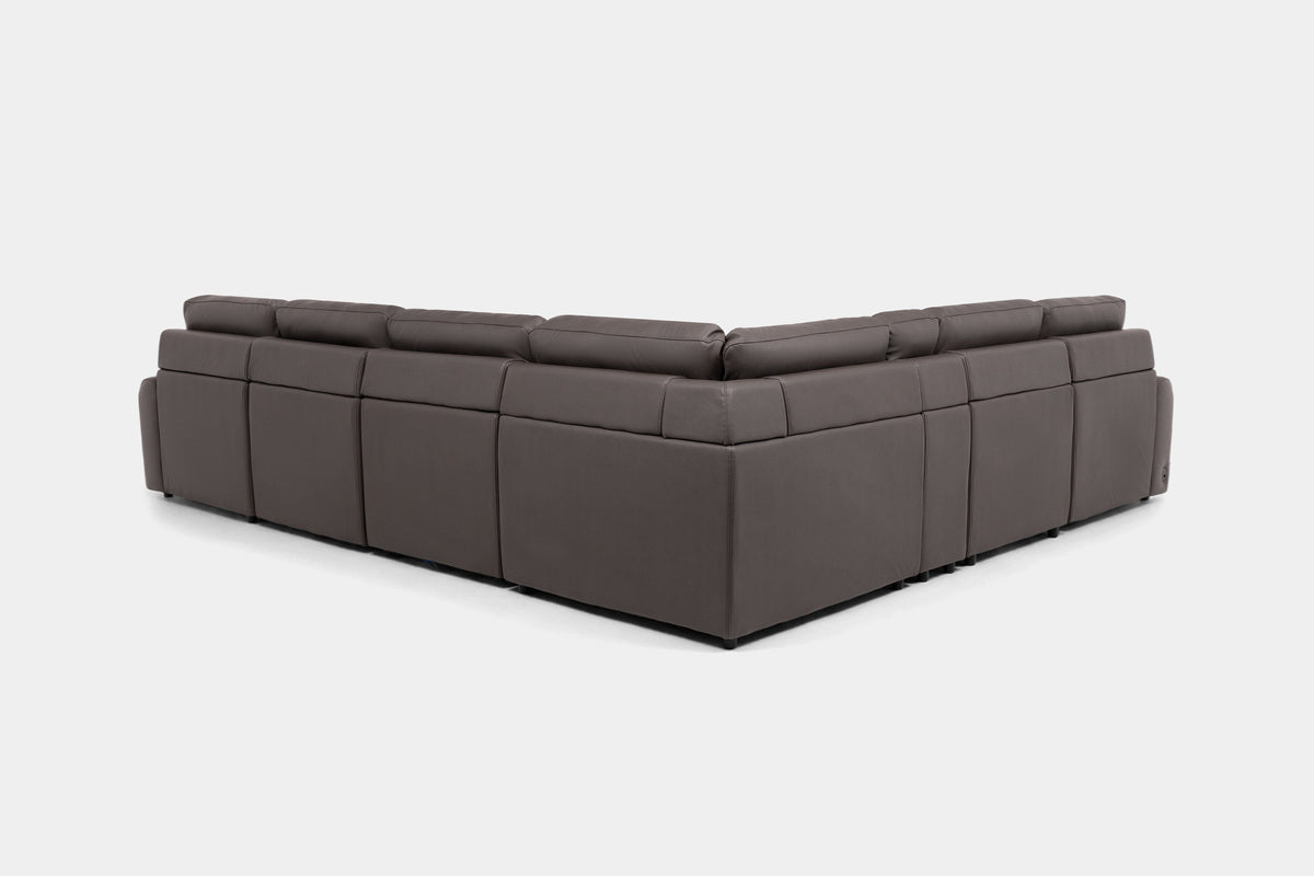 BRYCE0227:Bryce 7 Piece Power Sliding Sectional With Chaise & Armless Slider, Back