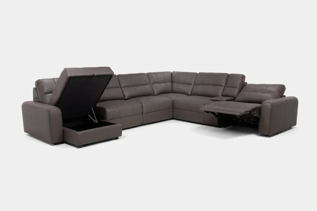 BRYCE0212:Bryce 7 Piece Power Chaise Sectional, ReclinedAngled