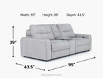 BRYCE0101:Bryce Power Console Loveseat, 