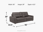 BRYCE0201:Bryce Power Console Loveseat, 