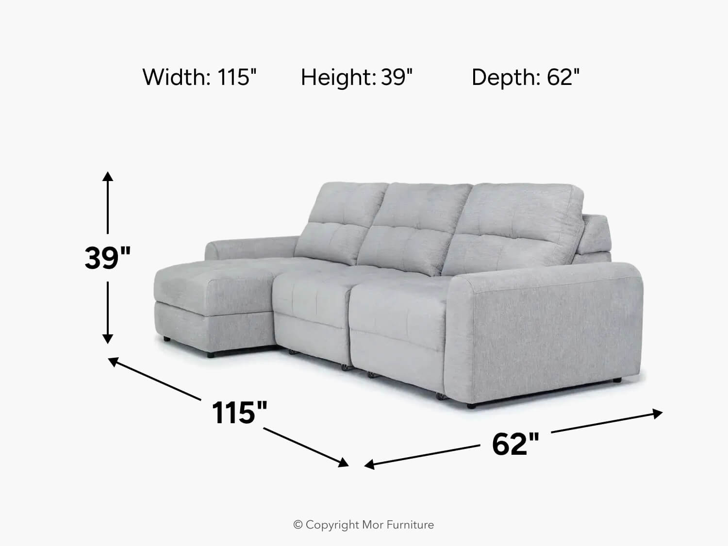 Bryce 7 Piece Power Sliding Sectional W/ Chaise Slider | Mor Furniture
