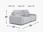 BRYCE0006:Bryce Power Sliding Console Loveseat, 