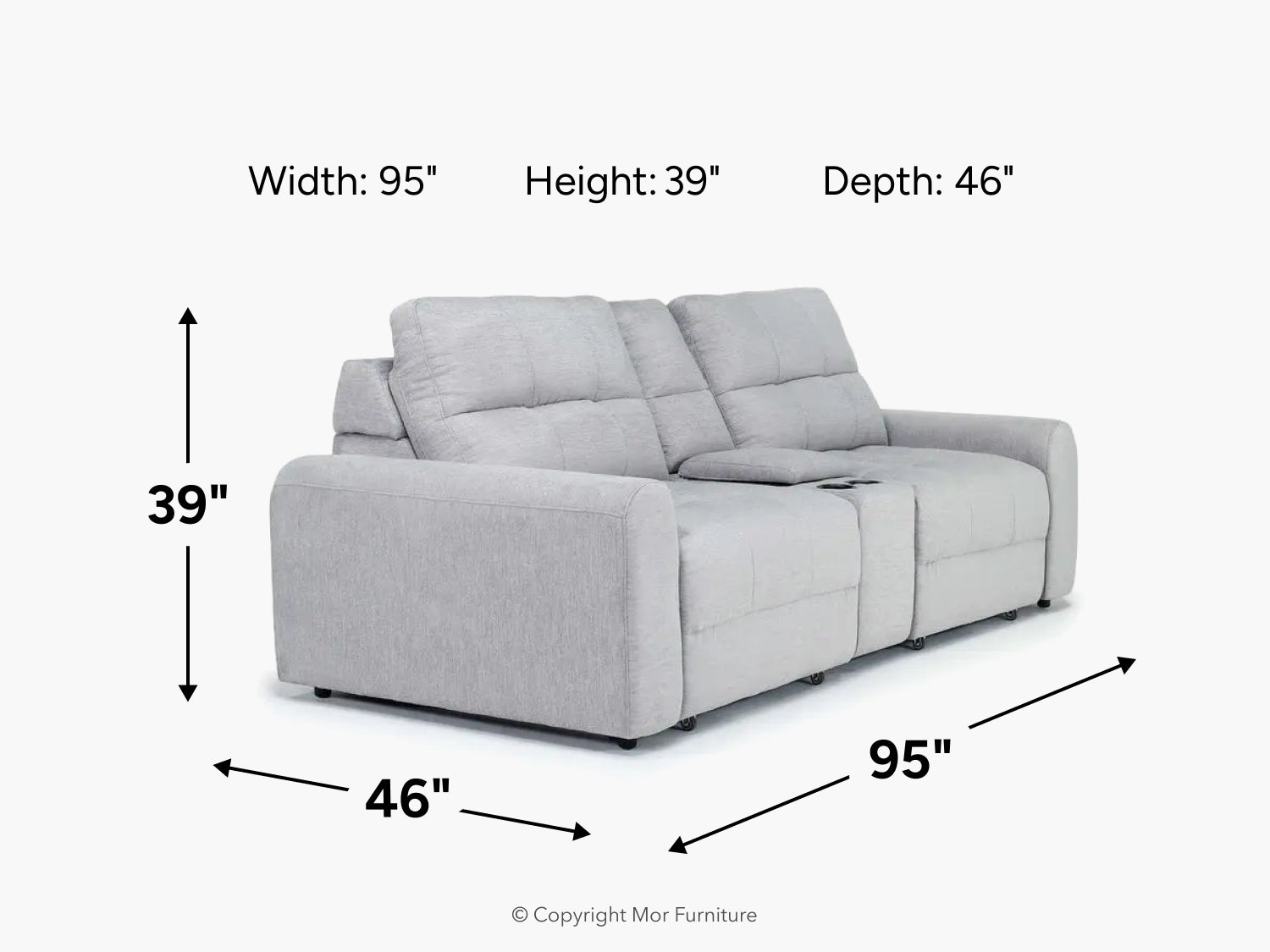 BRYCE0006:Bryce Power Sliding Console Loveseat, 