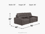 BRYCE0217:Bryce Power Sliding Console Loveseat, 