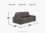 BRYCE0216:Bryce Power Sliding Loveseat, 