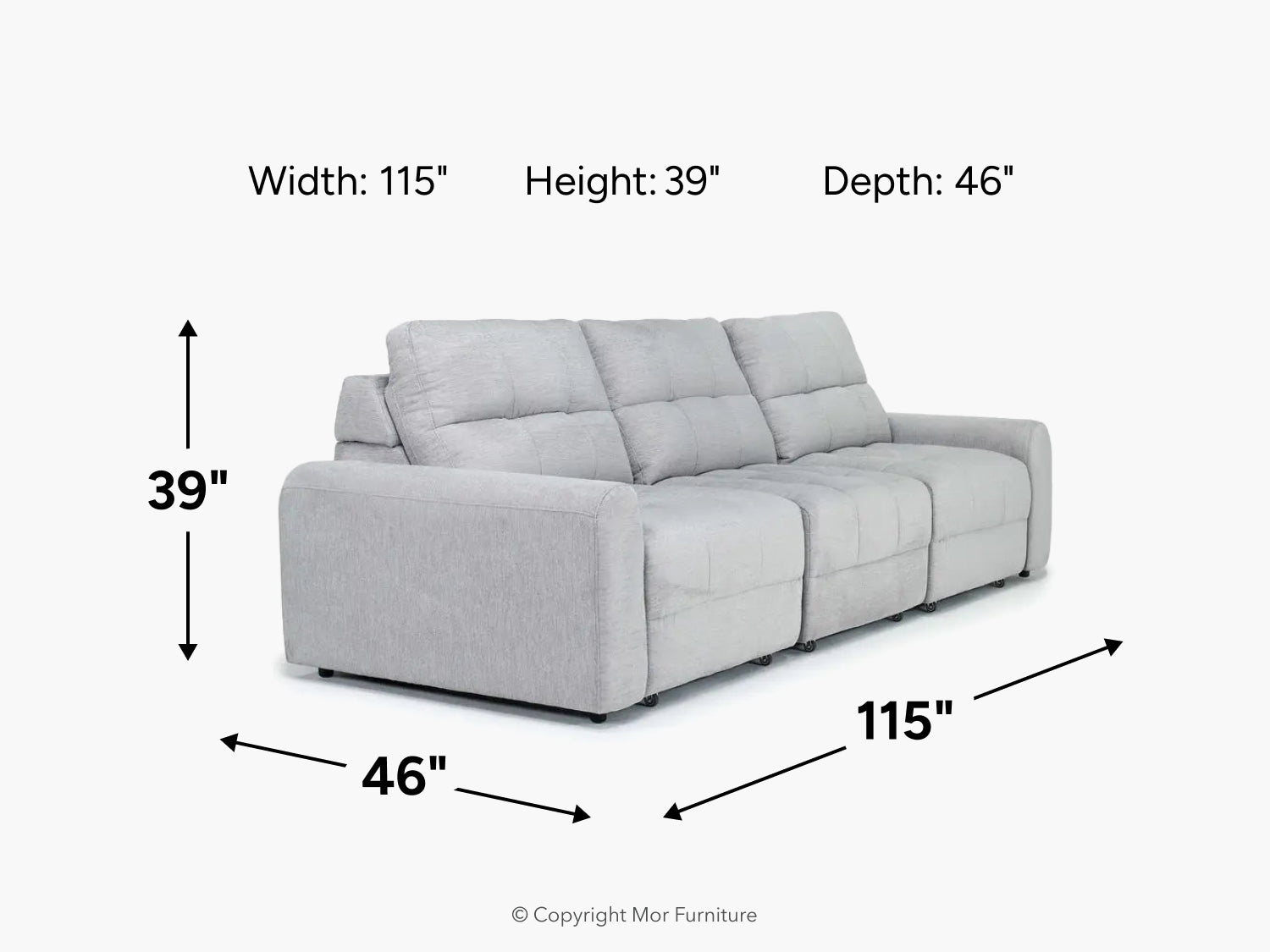 BRYCE0002:Bryce Power Sliding Sofa, 