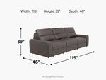 BRYCE0218:Bryce Power Sliding Sofa, 