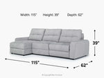 BRYCE0105:Bryce Power Sofa Chaise, 