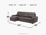 BRYCE0205:Bryce Power Sofa Chaise, 