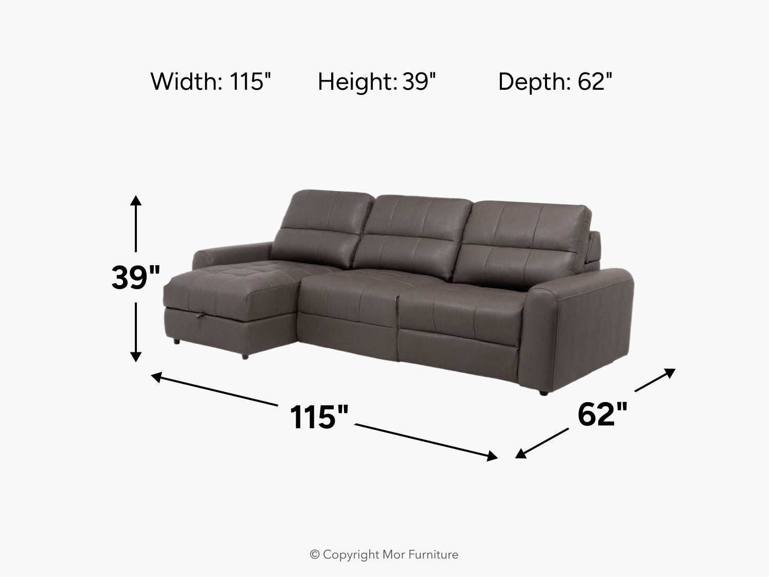 BRYCE0205:Bryce Power Sofa Chaise, 