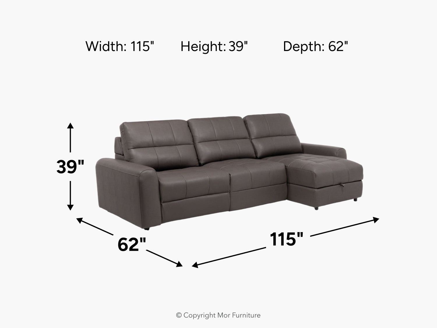 BRYCE0206:Bryce Power Sofa Chaise, 