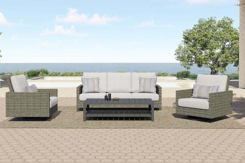 BUNGALOW0:Bungalow Outdoor 4 Piece Patio, Styled