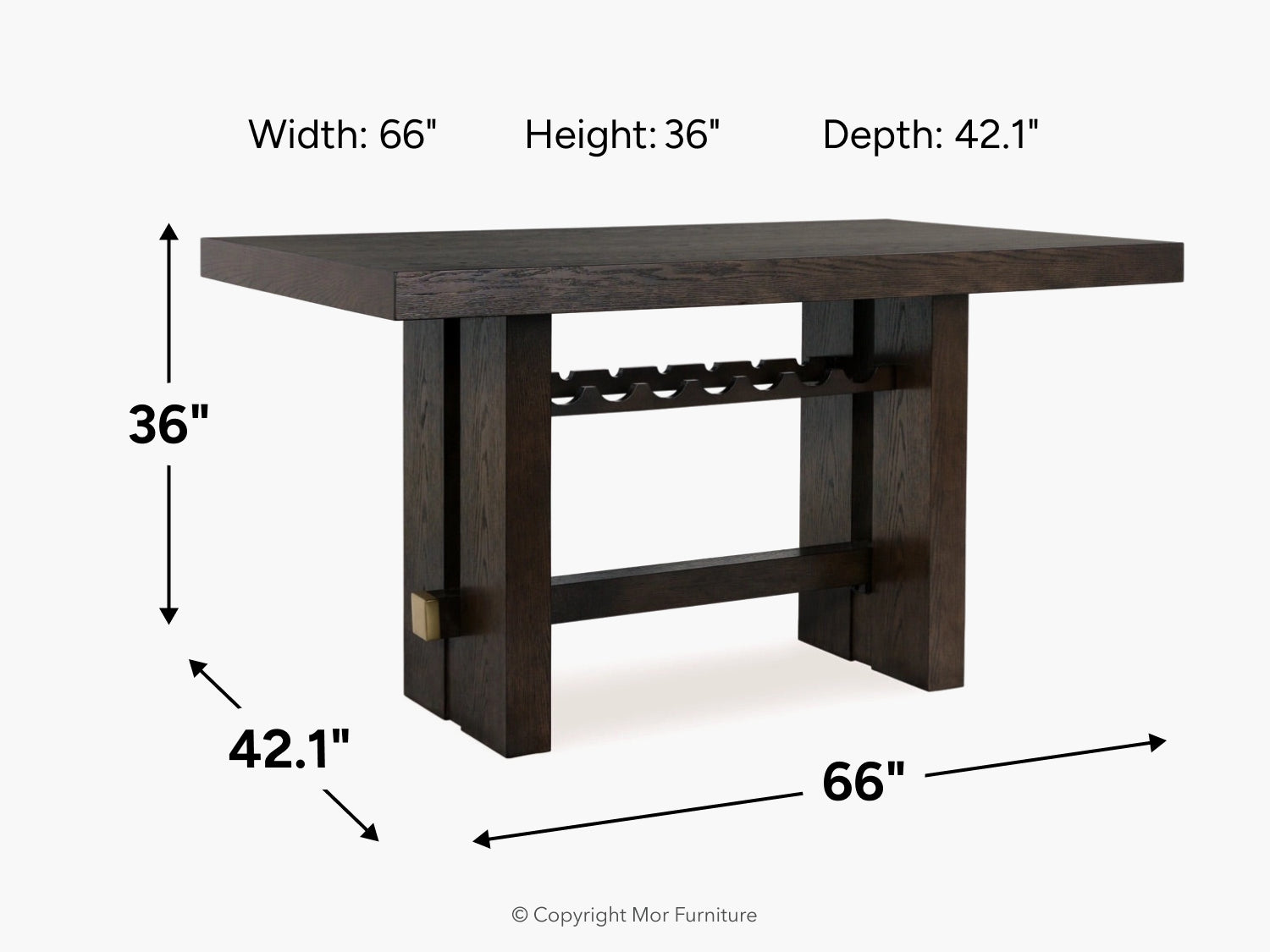 487228541:Burkhaus Counter Height Dining Table, 