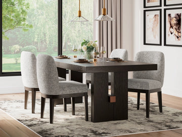 BURKHAU01:Burkhaus Dining Table & 4 Chai, Styled