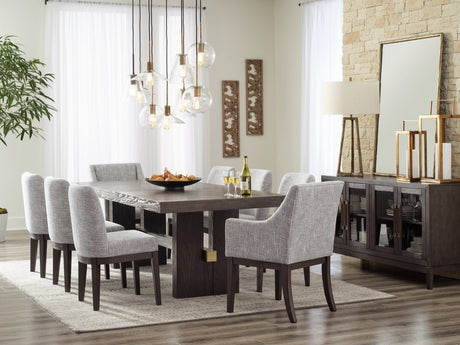 Burkhaus Dining Table & 6 Chairs & 2 Arm Chairs