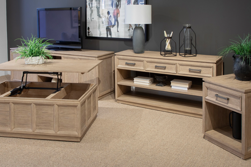 049161945:Burnham Sofa Table, Styled