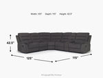 CHANELR01:Chanell 6 Piece Reclining Sect, 