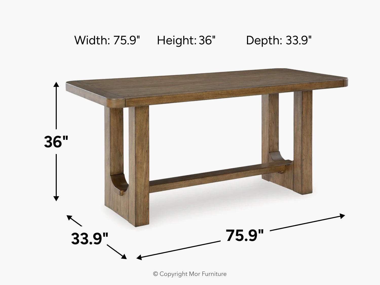 007910590:Cabalynn Counter Height Dining Table, 