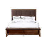 517764567:Cagney Upholstered Panel Bed w/ Storage in Brown, Queen, Image 2