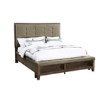 185830668:Cagney Upholstered Panel Bed w/ Storage in Gray, Queen, Image 1