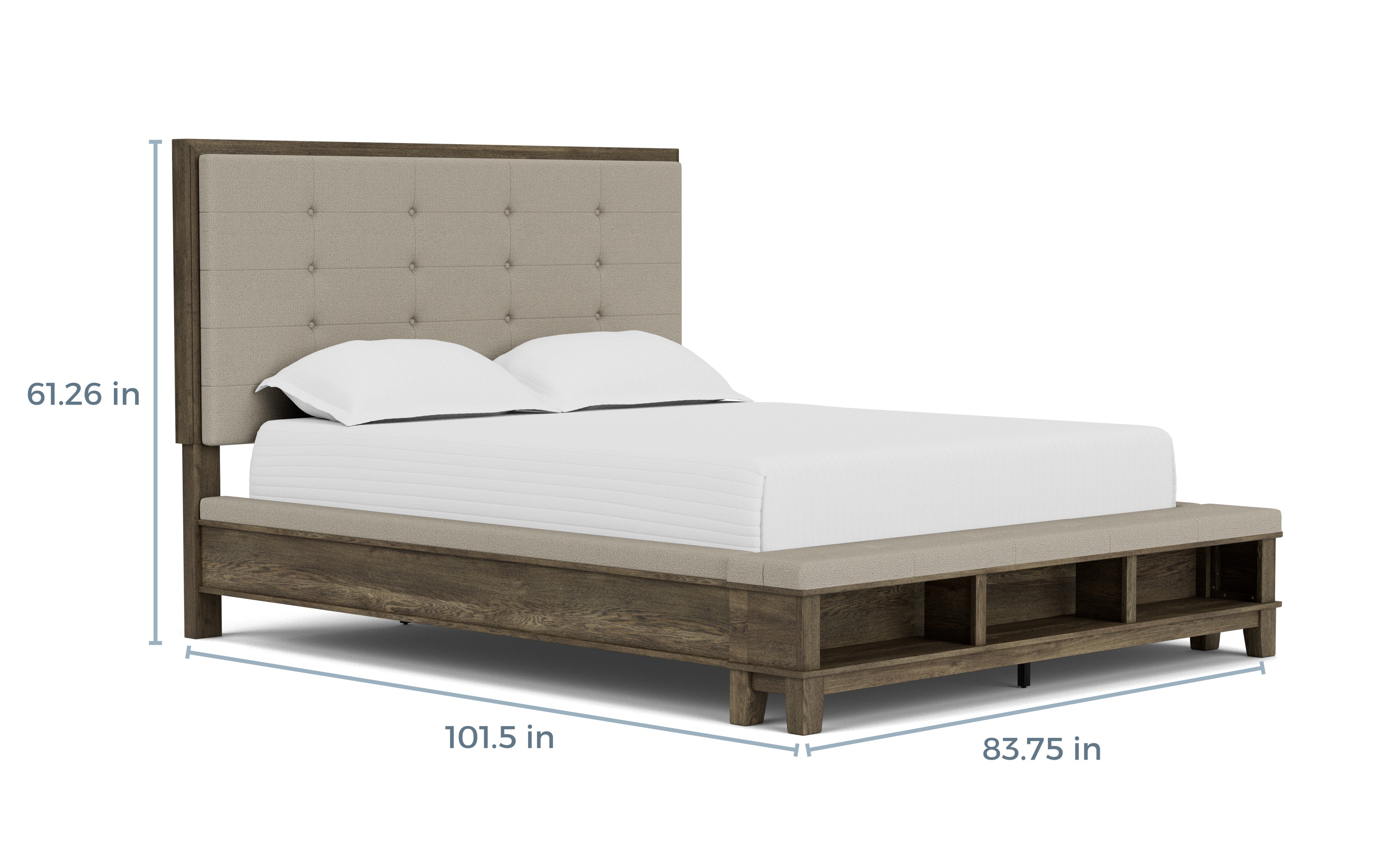 156730402:Cagney Upholstered Panel Bed &, 